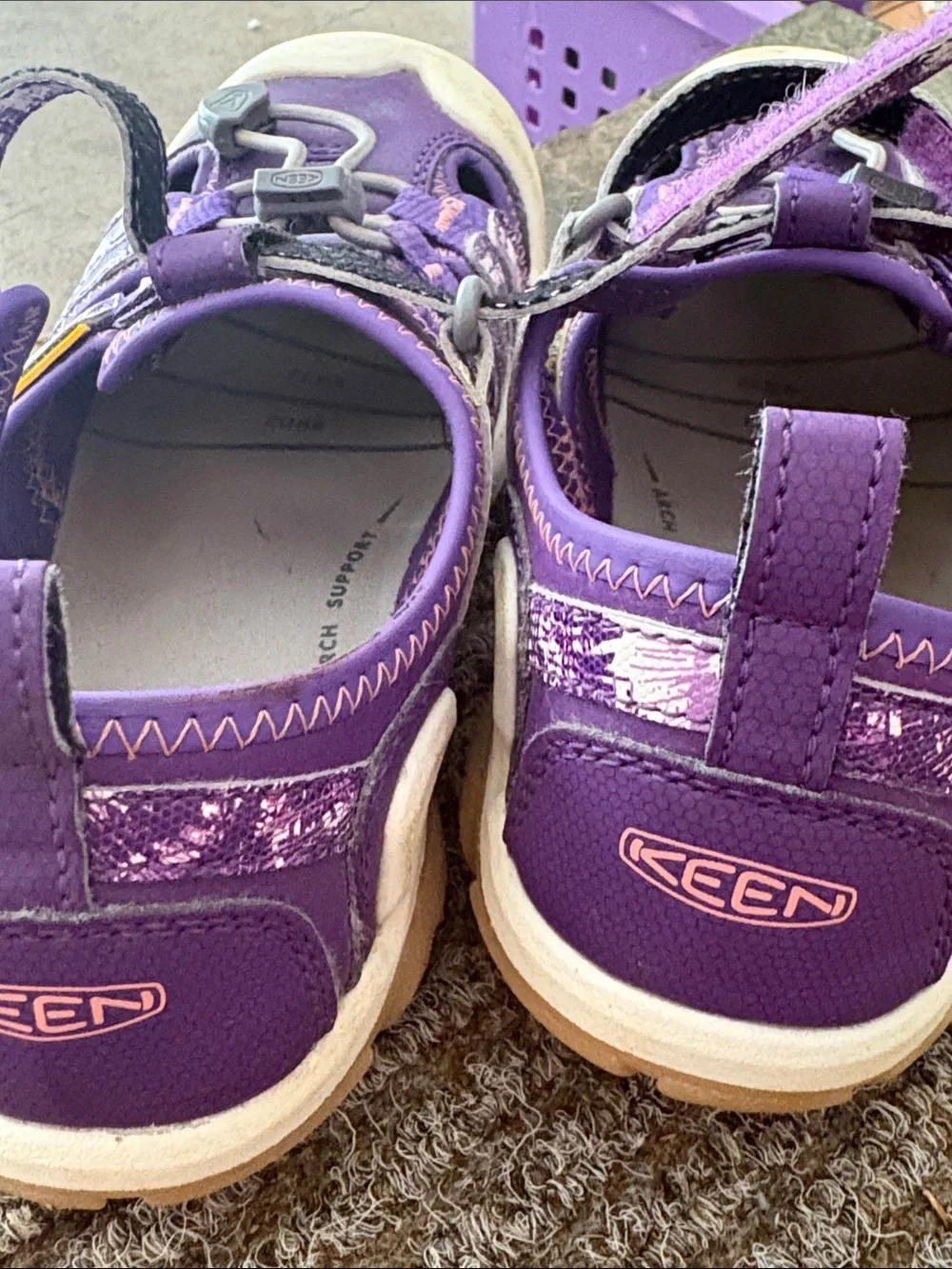 Keen Kids Purple and White Closed-Toe Sport Sandals